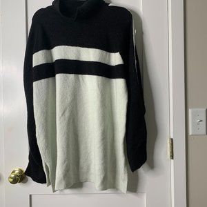 Women’s Black and White Button Sweater | size XXL